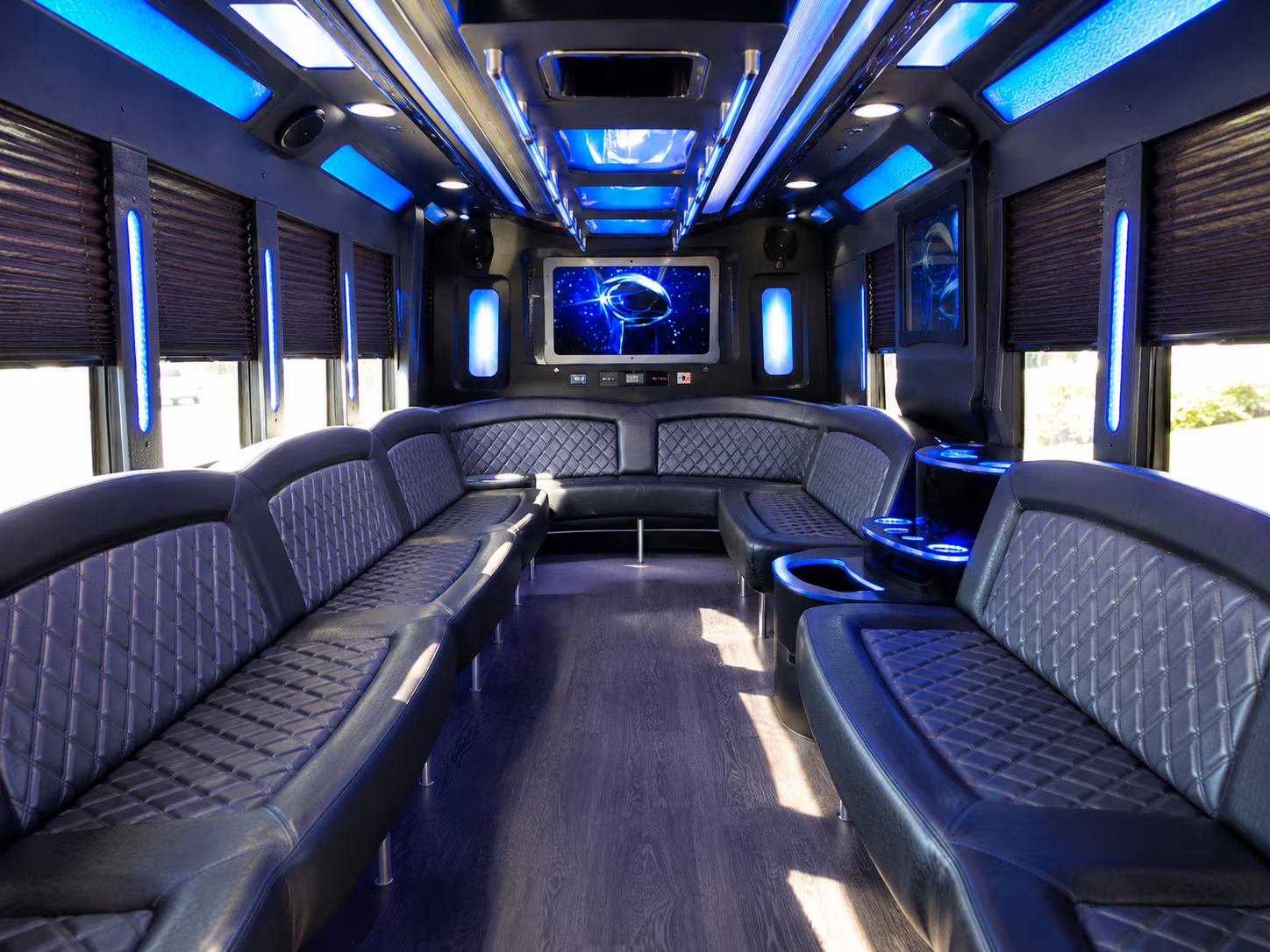 Salt Lake City Birthday, Sweet 16, & Quinceañera Transportation party bus exterior