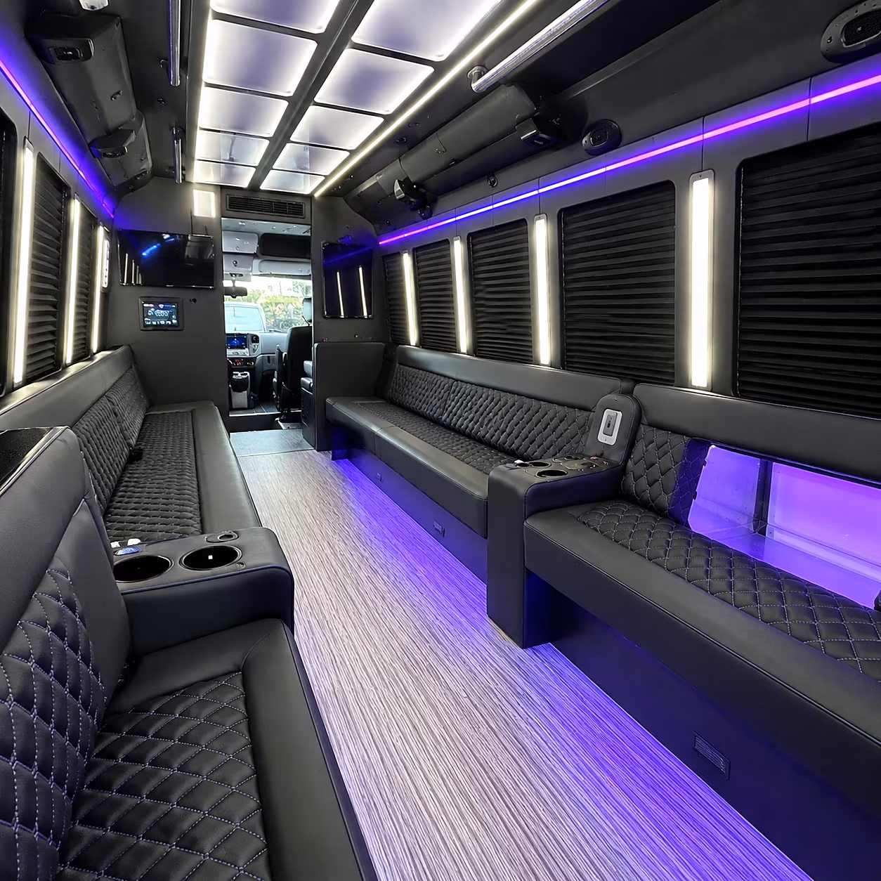 Salt Lake City Concert & Music Festival Transportation party bus interior