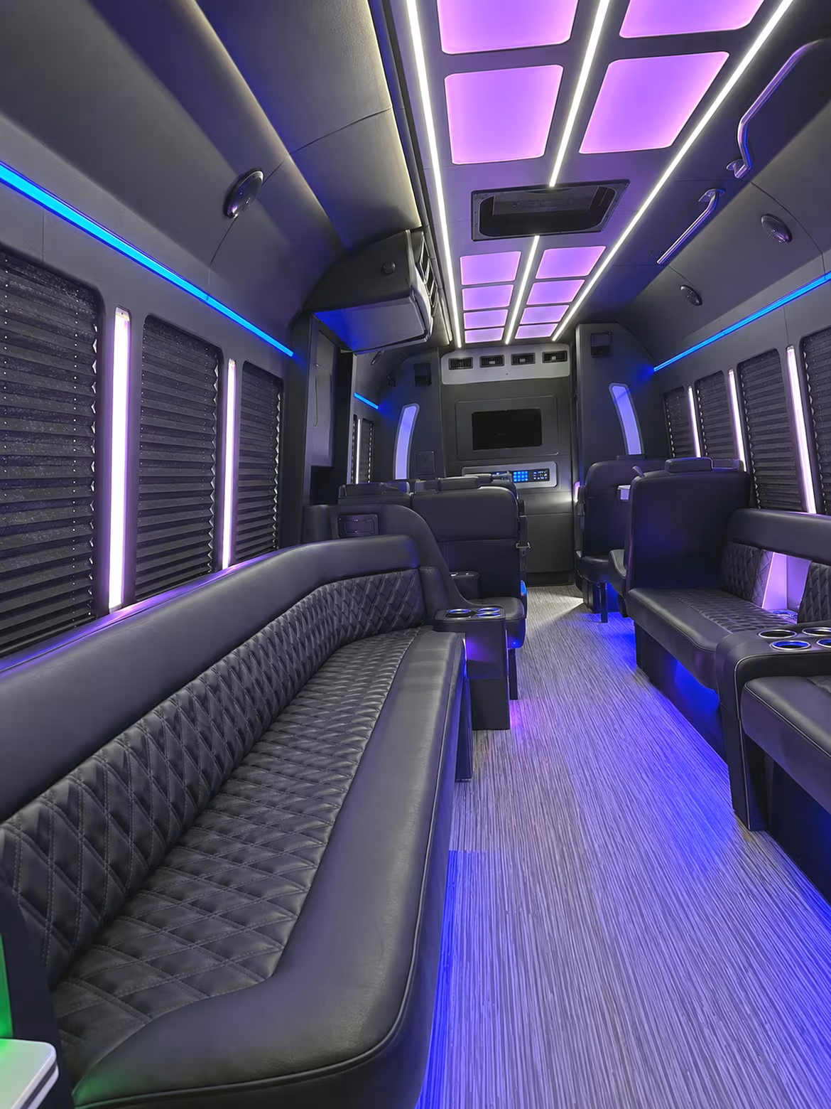 Salt Lake City Private Event Transportation party bus interior